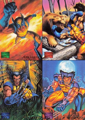 Marvel Masterpieces 1995 Fleer 4-Card Promo Sheet Wolverine