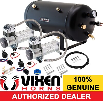 5 GAL AIR TANK/200 PSI COMPRESSORS ONBOARD SYSTEM KIT F/TRAIN HORN 12V VXO8350DP