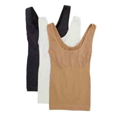 Nearly Nude 3pk Seamless Shaping Tank (584-826) ,Size XL/1X