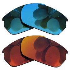 Sky Blue Fire Red Replacement Lenses For-Oakley Carbon Shift Polarized