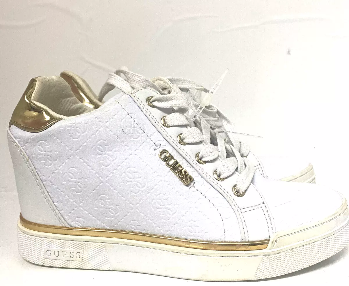 Guess Women s Flowurs Wedge Sneakers white Size 7 eBay