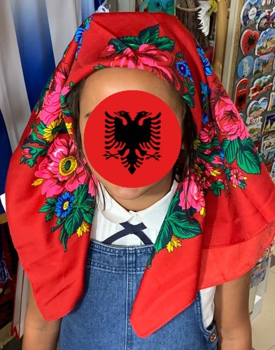 new Albania floral headkerchief-folk dancing-Valle-Mirdita handkerchief-80x80 cm - Bild 4 von 15