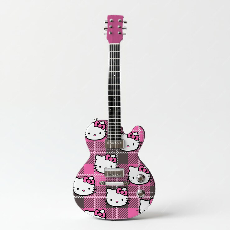 ベース kitty Hello Kitty Pro Guitar/Bass Skin Axe Premium Re-Skin Vinyl Wrap