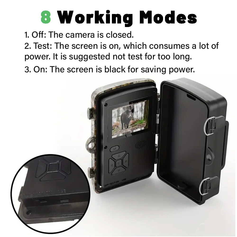 32GB Wildlife Trail Camera 1080P Game Night Vision Outdoor Motion Hunting Camera