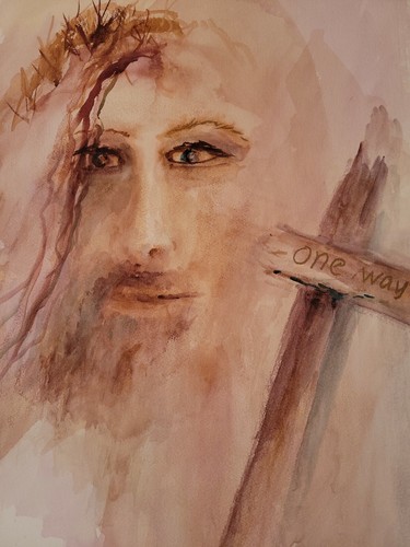 Millie Gift Smith Original "22x15" Watercolor "One Way" - Picture 5 of 6