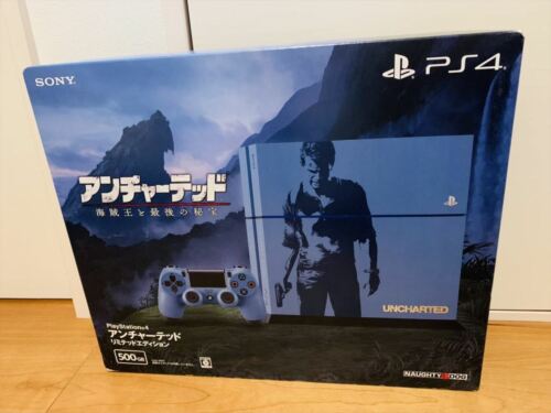 PlayStation 4 PS4 Uncharted Limited Edition Console set Gray Blue Dualshock4 NEW - Picture 1 of 7