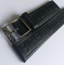 A20S.1 ORIGINAL OEM 22mm BREITLING DIVER PRO III BLACK RUBBER WATCH BAND 22-20