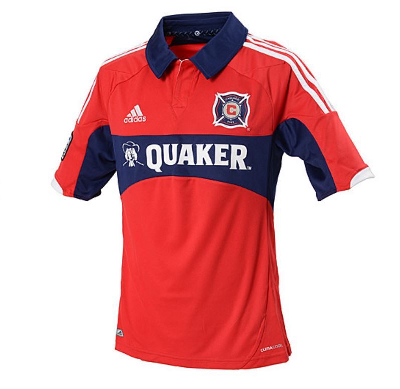 NEW ADIDAS YOUTH MLS CHICAGO FIRE HOME SOCCER JERSEY ~YOUTH XL