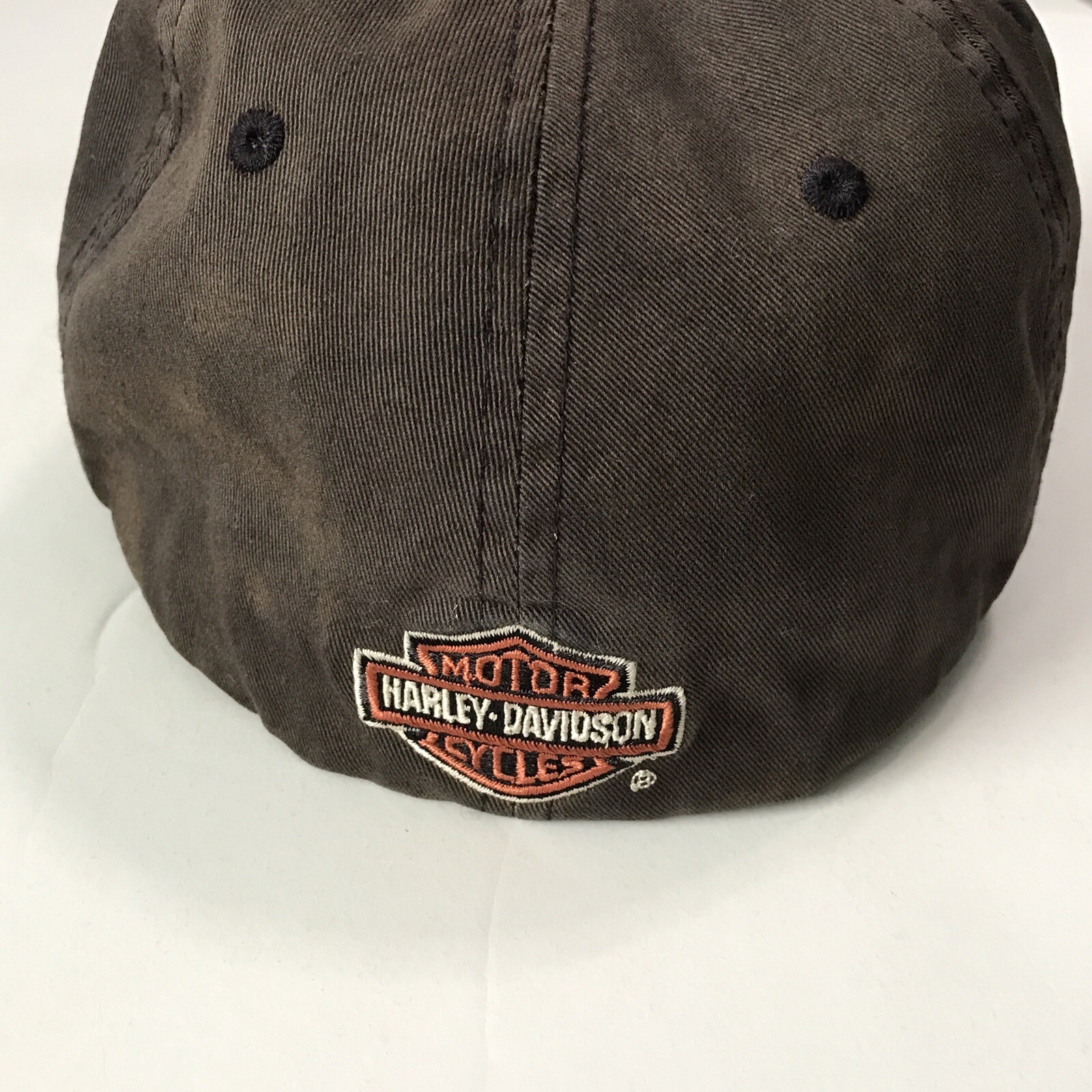 Harley Davidson  Fitted Cotton Ball Cap with Embroidered Logo XL Distressed