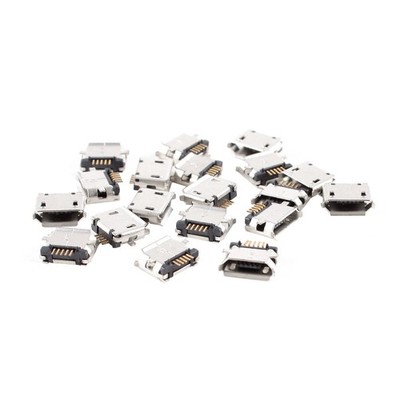 20pcs Female Micro USB Type B 5-Pin SMT Socket 180 Degree PCB Jack connector