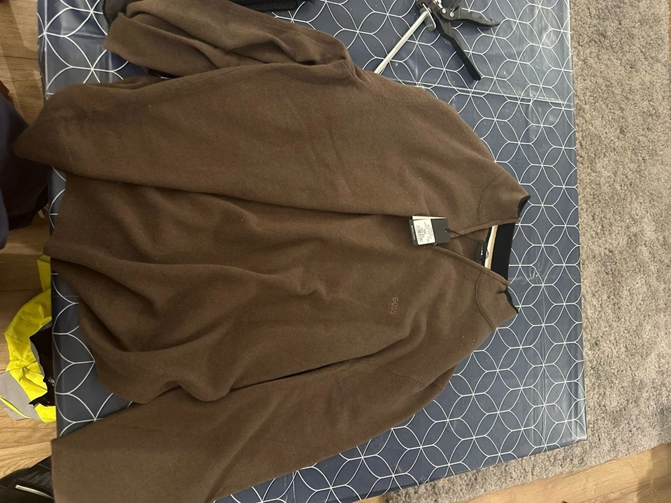 hugo boss merino wool 1/2 zip xxl RRP £169 Jumper Pullover - Image 3 of 4