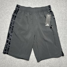 Adidas Woven Camo Gray Print 3 Stripe Youth Boys shorts Sz XL 18/20 NEW