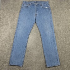 Levis Jeans Mens 36x32 Tag 36x34 Blue 501 Button Fly Original Denim Pants