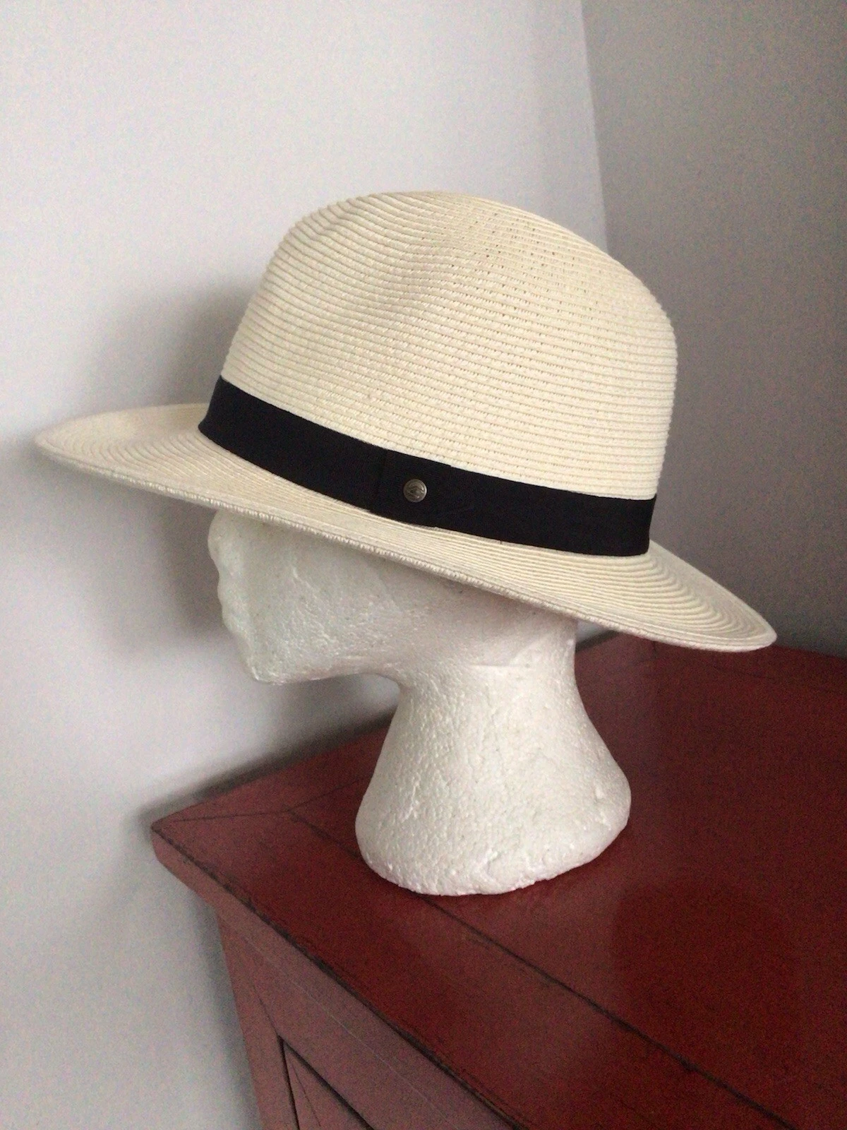 BNWT Fedora Hat – Wide Brim Straw Hat Sz L Adjustable By Sunday Afternoons