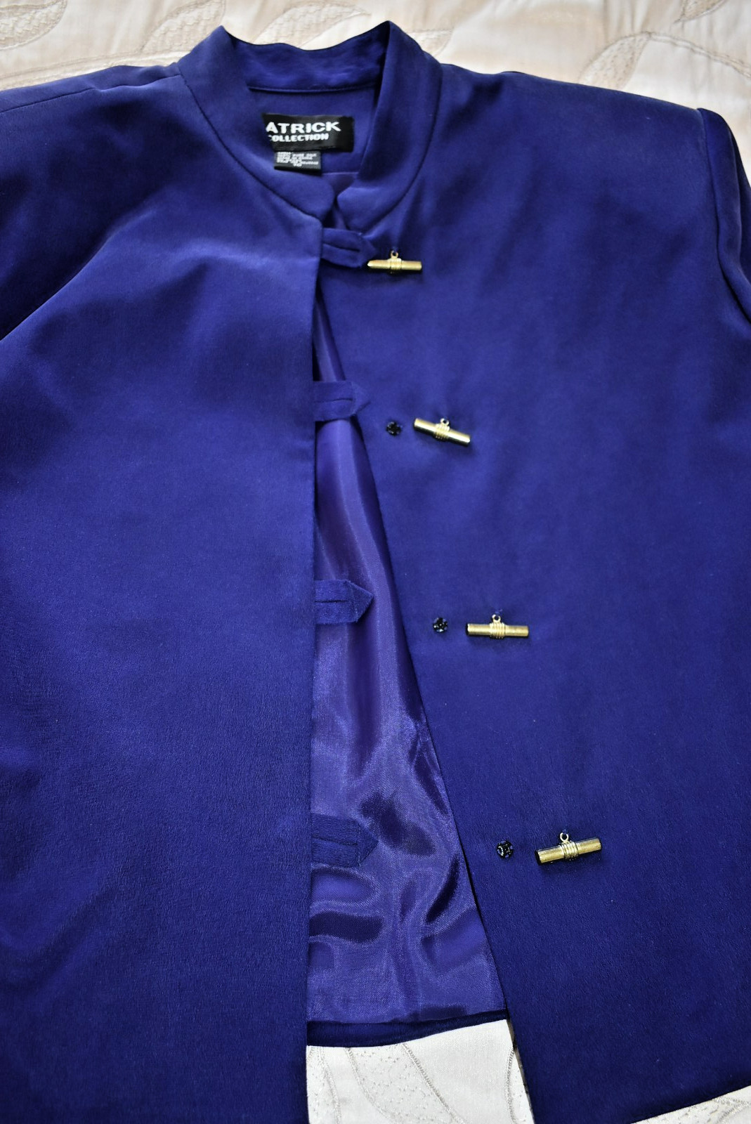 Patrick Collection Iris Purple Silk Pantsuit 10 - image 4