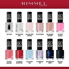 RIMMEL 60 SECONDS Nail Polish / Varnish 8ml Super Shine *CHOOSE YOUR SHADE*