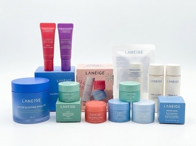 LANEIGE LOT 11 pc Set Blue Hyaluronic Water Bank Cream Sleeping Mask Lip Balm 