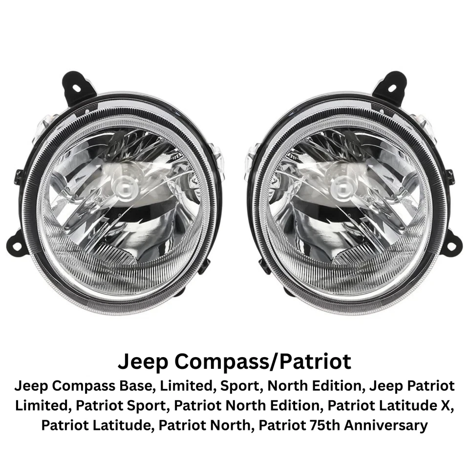 Faro derecho y derecho Jeep COMPASS 2007-2010/PATRIOT 2007-2017, montaje halógeno Foto 2 de 4