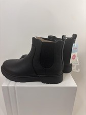 Cat Jack Boots Girls Size 4 Chelsea Ankle Side Zip Faux Leather New Shoes