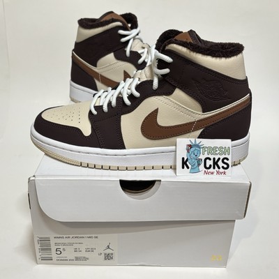 Air Jordan 1 Mid SE Brown Basalt Oatmeal Women Size 5.5 / 4Y UK3/EU36 DO6699-200 | eBay