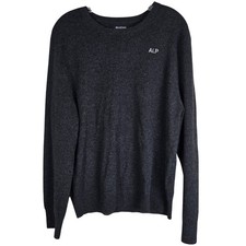 NAADAM 100 Cashmere Crewneck Sweater - Charcoal Grey - Mongrammed - M