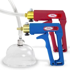 LeLuv Vagina Vacuum Pump - Maxi Handle, Clear Hose - Suction Cup Increase Labia