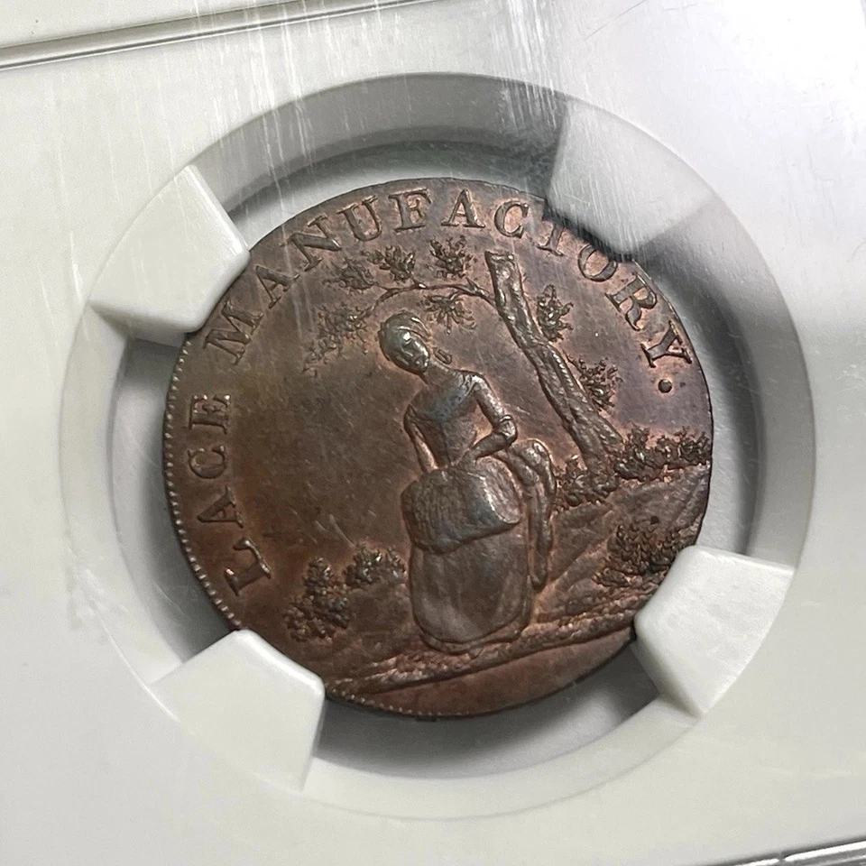 1794 NGC MS63BN Halfpenny Token Lace Manufactory Leighton Berkhamsted Or London - Image 3 of 4