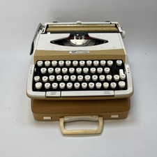 VTG Smith Corona Profile 100 Manual Typewriter Yellow Trim England Made Read thumbnail