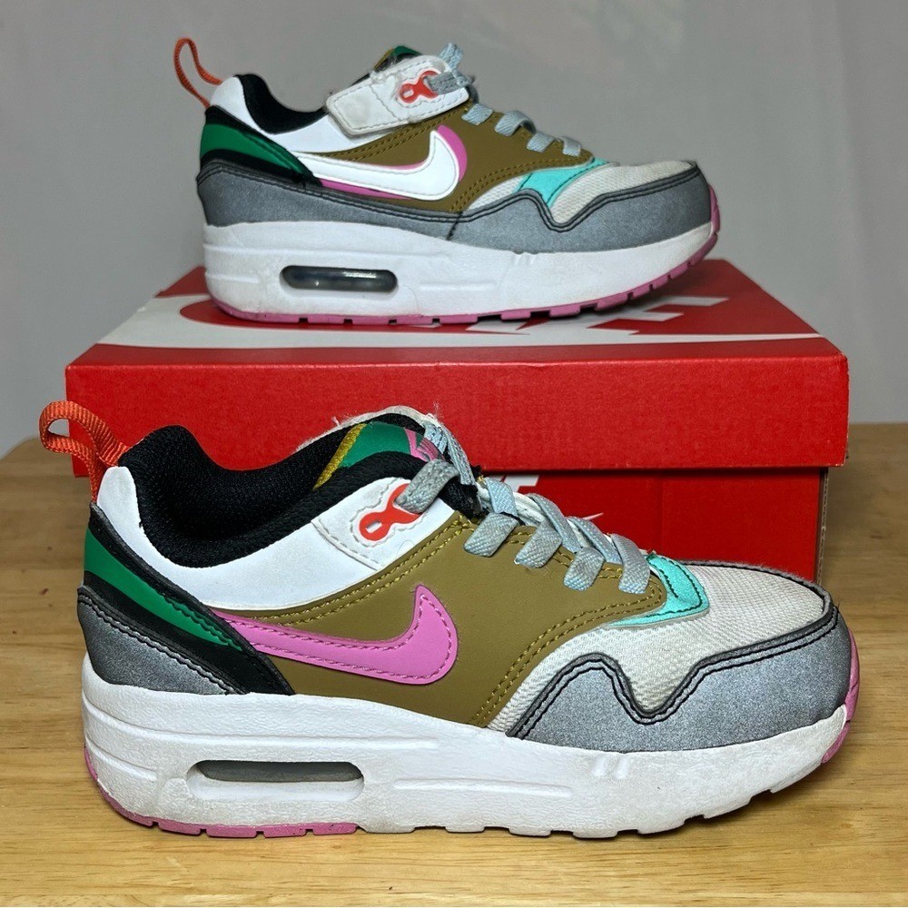 Nike Air Max Multi Color Pink Green Toddler 10C Streetwear Sneakers Girls Sporty