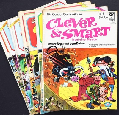 CLEVER & SMART Auswahl Humor Agenten Gag Comic Album Condor Verlag Ibanez