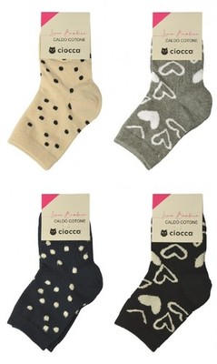 CIOCCA girl women sock a pair of short low socks with soft border