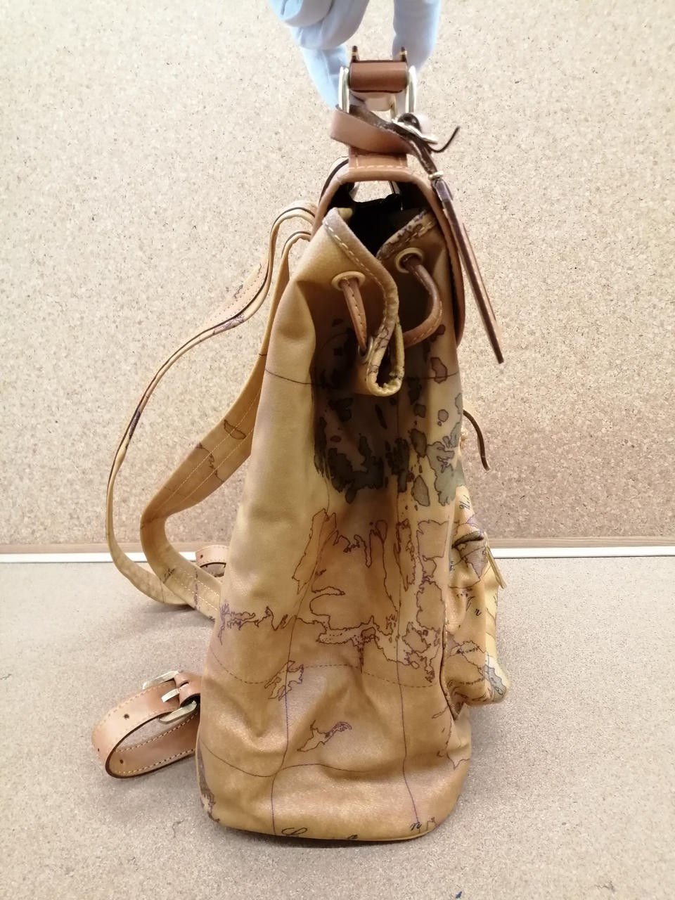 Backpack Model Map Pattern Color Camel PRIMA CLAS… - image 4