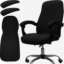 Office Chair Cover with Arm Covers Universal Stretch Desk Chair Cover, Compu...