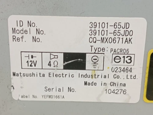 3910165JD Sistema Audio/Radio Cd para SUZUKI GRAND VITARA (JB/JT) 2008 863882 - Imagen 6 de 10