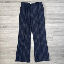 Vintage Navy Wool Pinstripe Morning Trouser Pants Mens 31x29 Talon 50s European