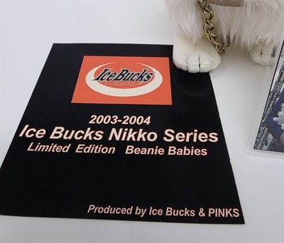 Ty Snowcap Beanie Baby Japan Ice Bucks Hockey Commemorative Promo