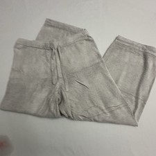 Barefoot Dreams Pants Womens Small S CozyChic Ultra Lite Culotte Crop Knit Gray