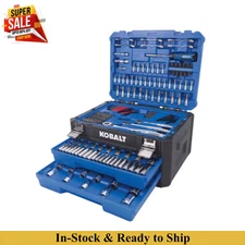 Kobalt 302-Piece Standard & Metric Polished Chrome Mechanics Tool Set with CASE