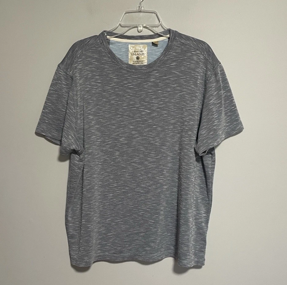 Tasso Elba Island Sun Protect Blue T-Shirt Men's Size XL UPF Protection