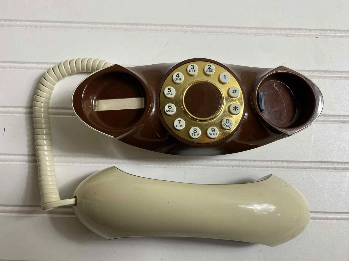 【レトロ】電話機 GENIE PHONE 1970'S Vintage 'Genie' Phone Chocolate Brown - Ark Antiques, La Jolla, CA