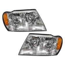 For Jeep Grand Cherokee 99-04 Headlight Set Driver Passenger Side Replacement
