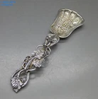 VINTAGE ORNATE SOLID STERLING SILVER TEA CADDY SPOON BY I.F & SON LTD 30g 1971