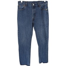Levis 501 Button Fly Jeans Mens size 36x34 Straight Fit Measures 37x33.5