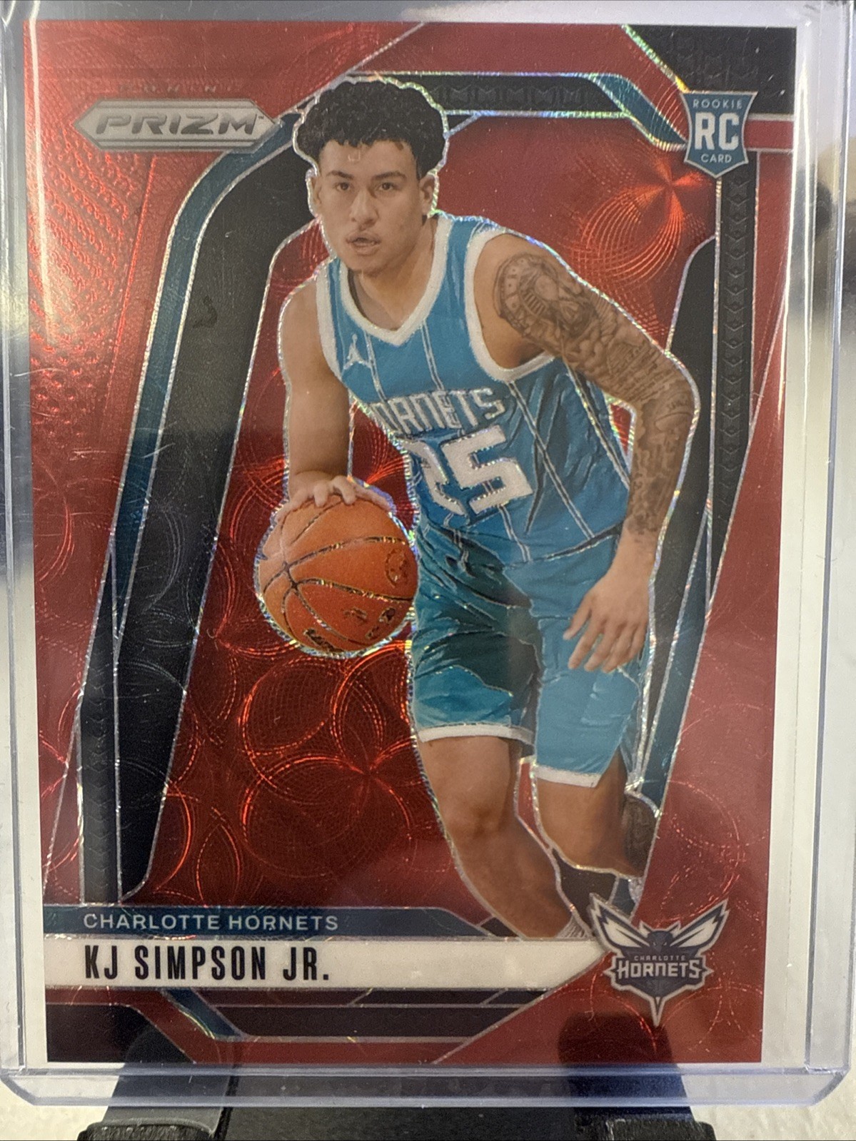 2024-25 Panini Prizm KJ Simpson Jr. #247 Choice Red Prizm /88 (RC)