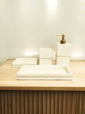 Marble Bathroom Accessories  Soap Dispenser  Toothbrush Holder  Marble Tray