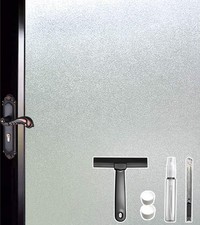 DUOFIRE Window Privacy Film Frosted Glass Window Film Static Cling No Glue Anti-