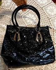 Borsa in pelle nera marca Tosca Blu in 100% pelle di bovino, mai utilizzata