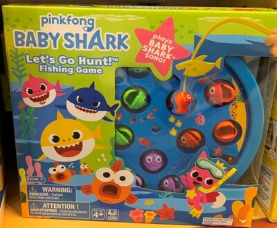Pinkfong Baby Shark Let s Go Hunt Fishing Board Game Blue for Kids Playset NEW