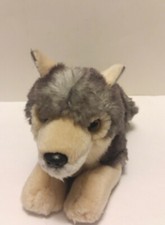 Miyoni by Aurora Plush Wolf Stuffed Animal Soft Brown Gray 12" Item 26264