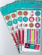 4 new Packs Colorful Seals Labels Stickers